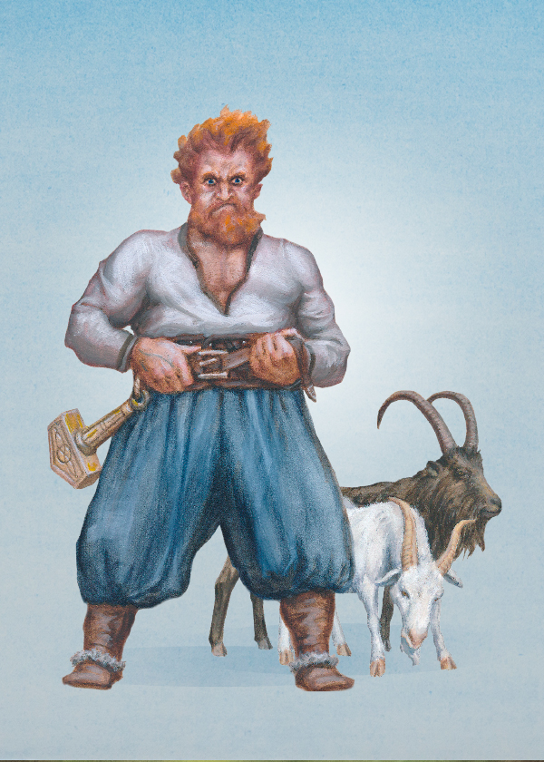 Thor the thunder-god is also the god of farmers and free people.