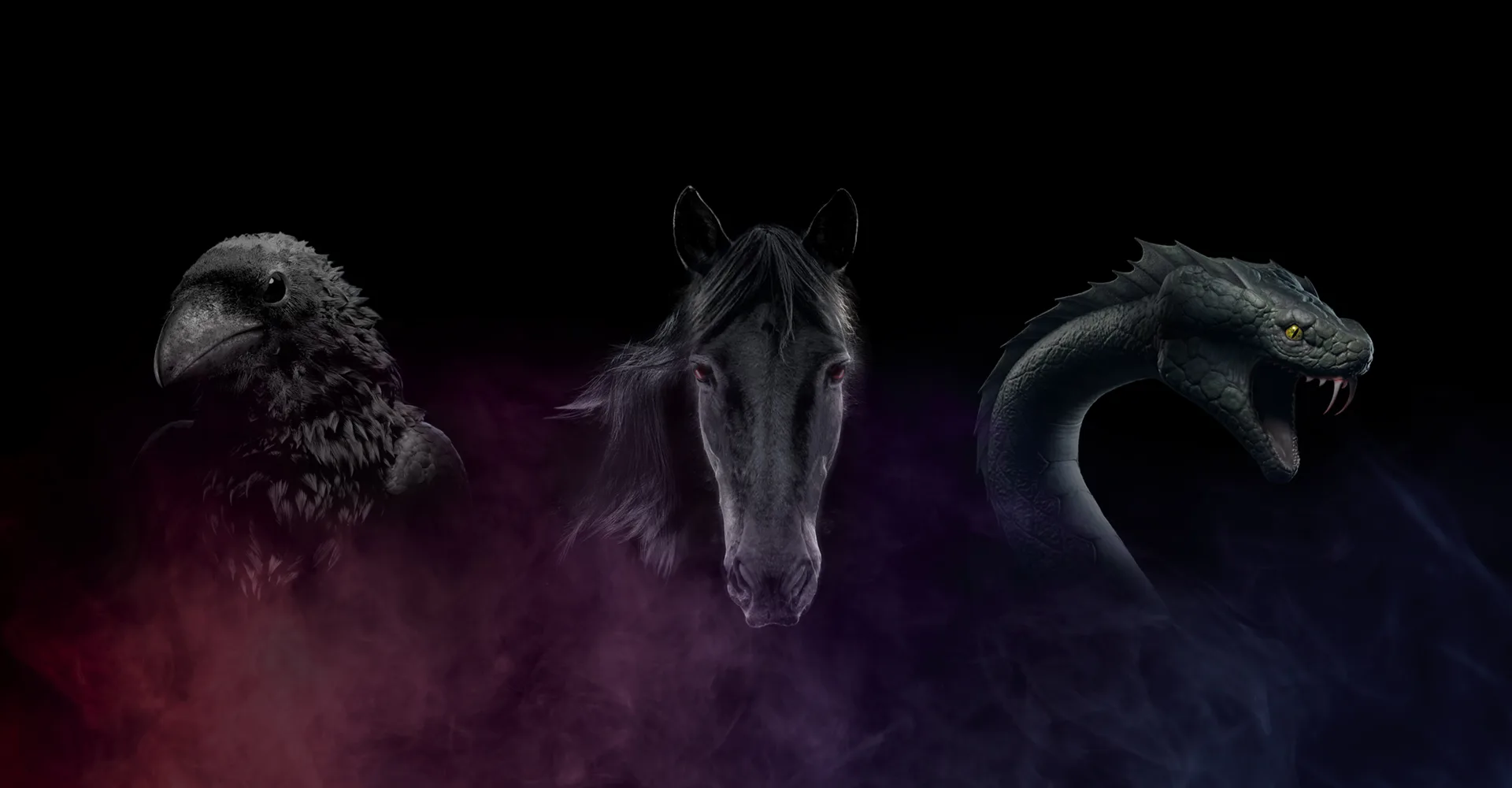 En korp, en häst och en orm