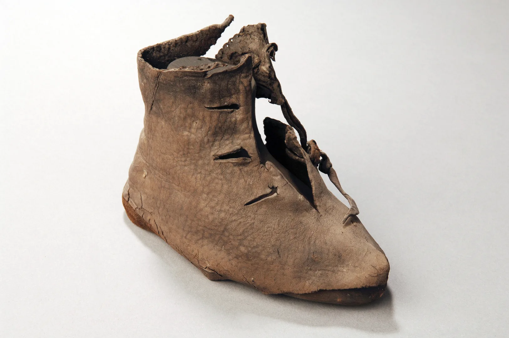 A medieval child's shoe