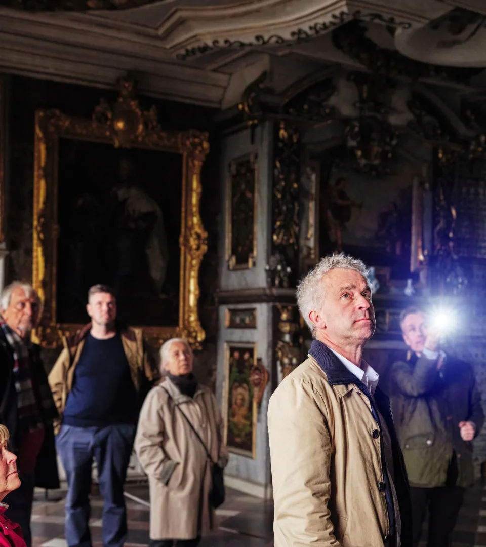 Visitors at Skokloster Castle.