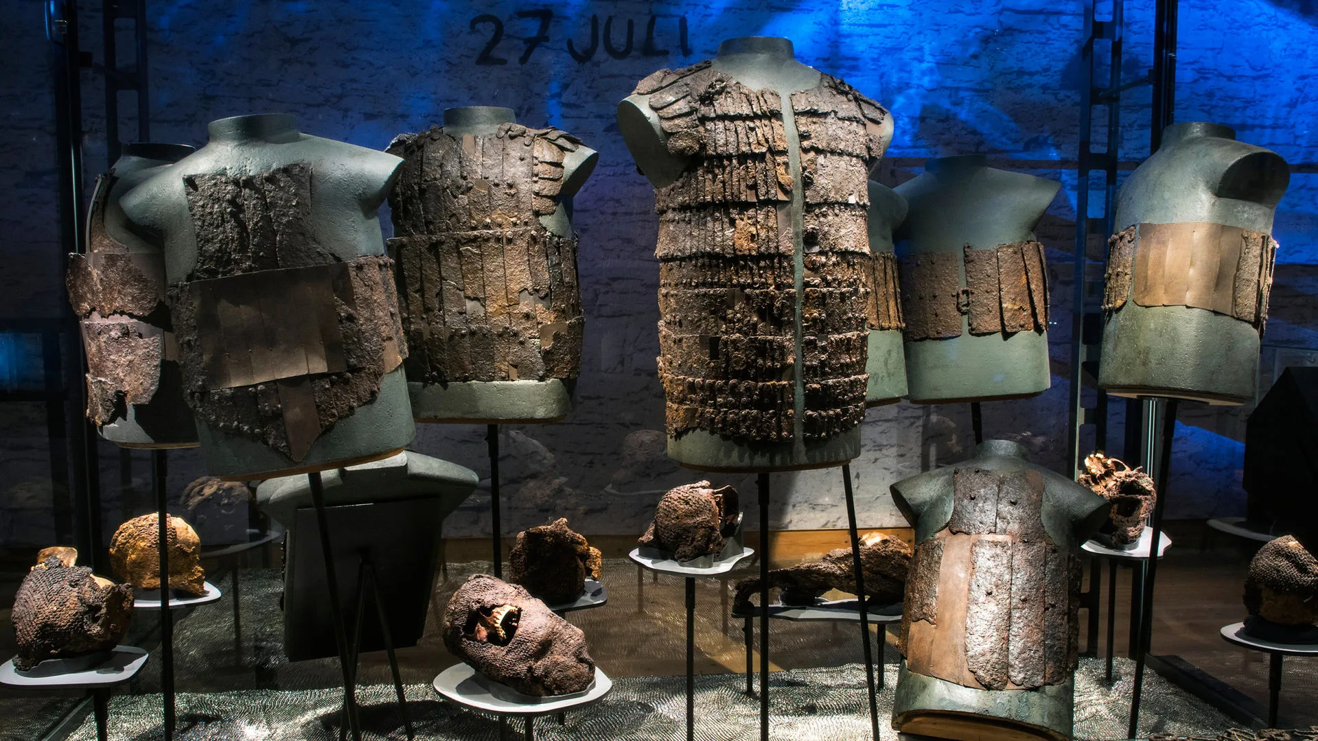 Display in the exhibition The Massacre at the Wall.