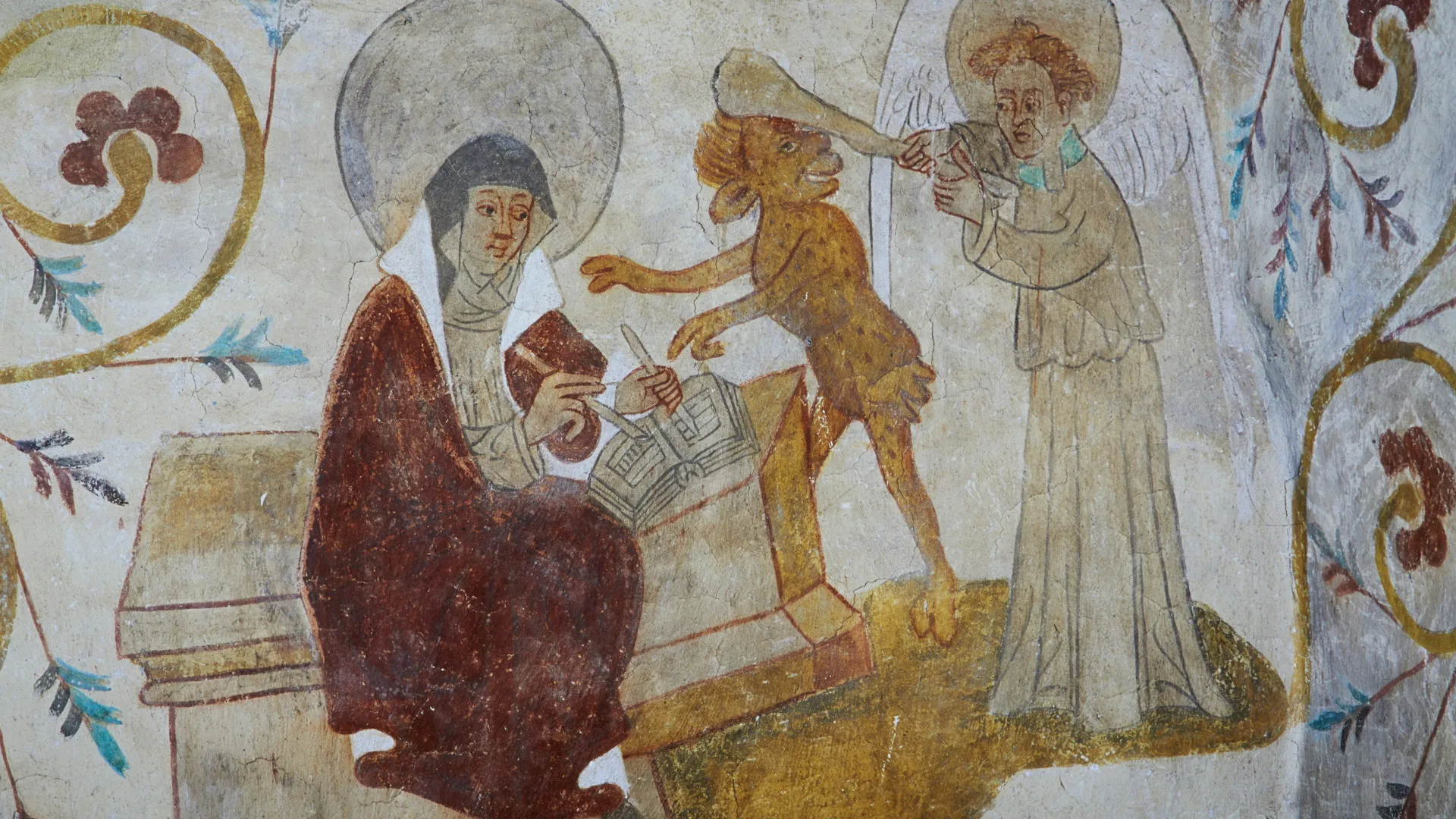 Fresco of Saint Bridget