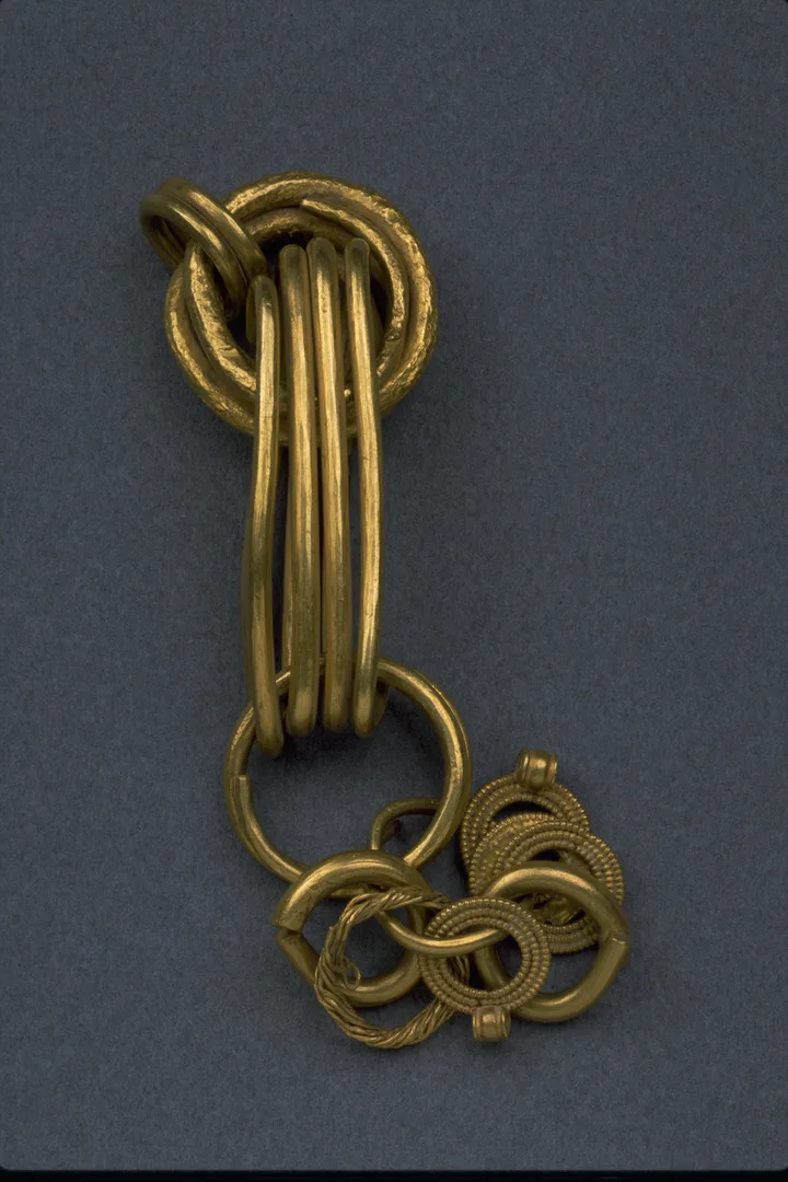 Several golden rings linked together