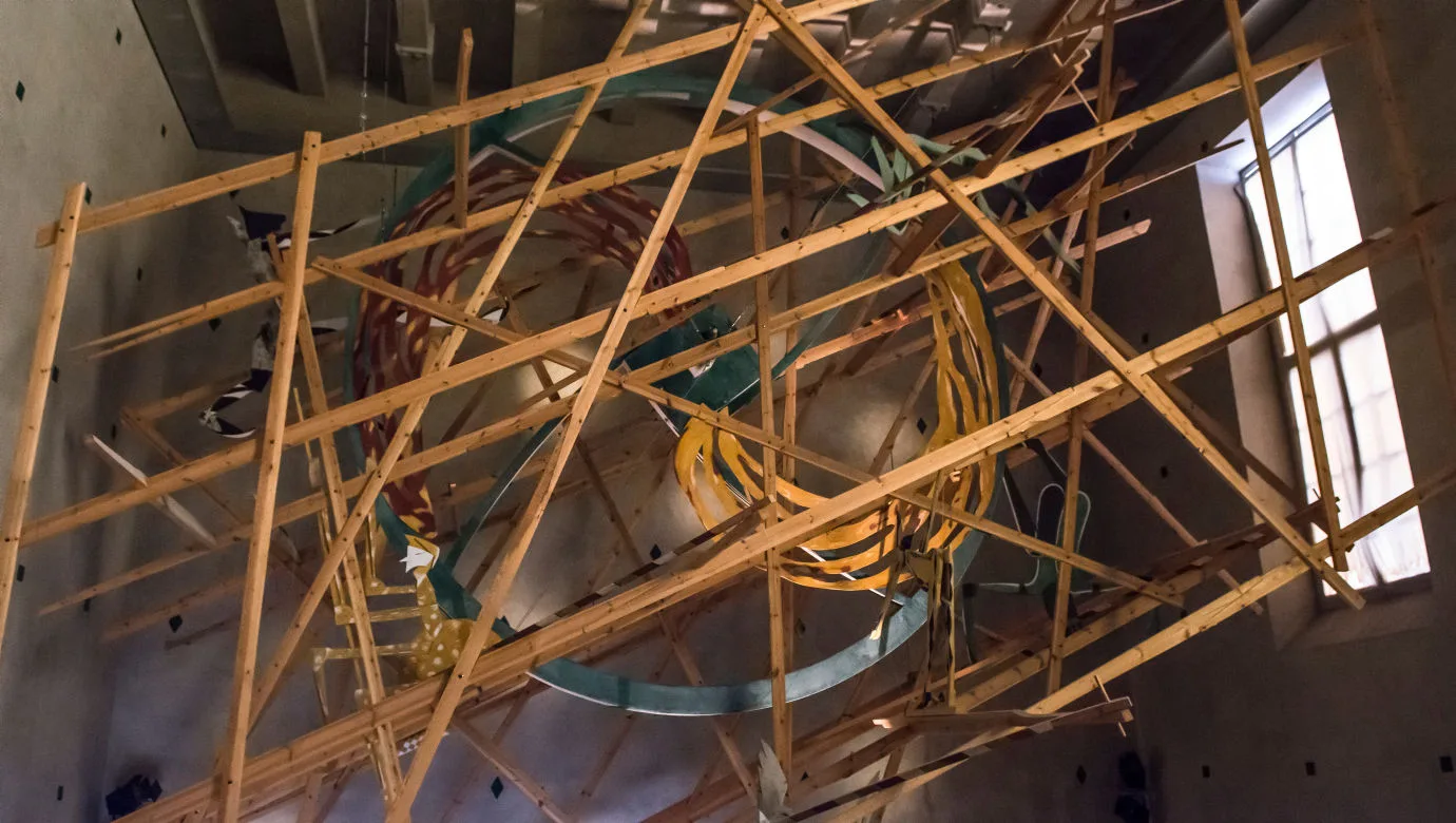 The artwork The Wheel of Life at the Swedish History Museum.