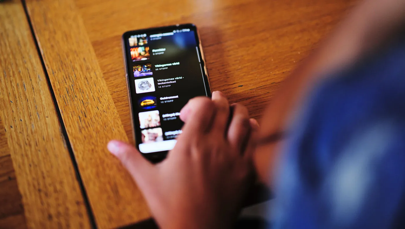 Smartphone on a table