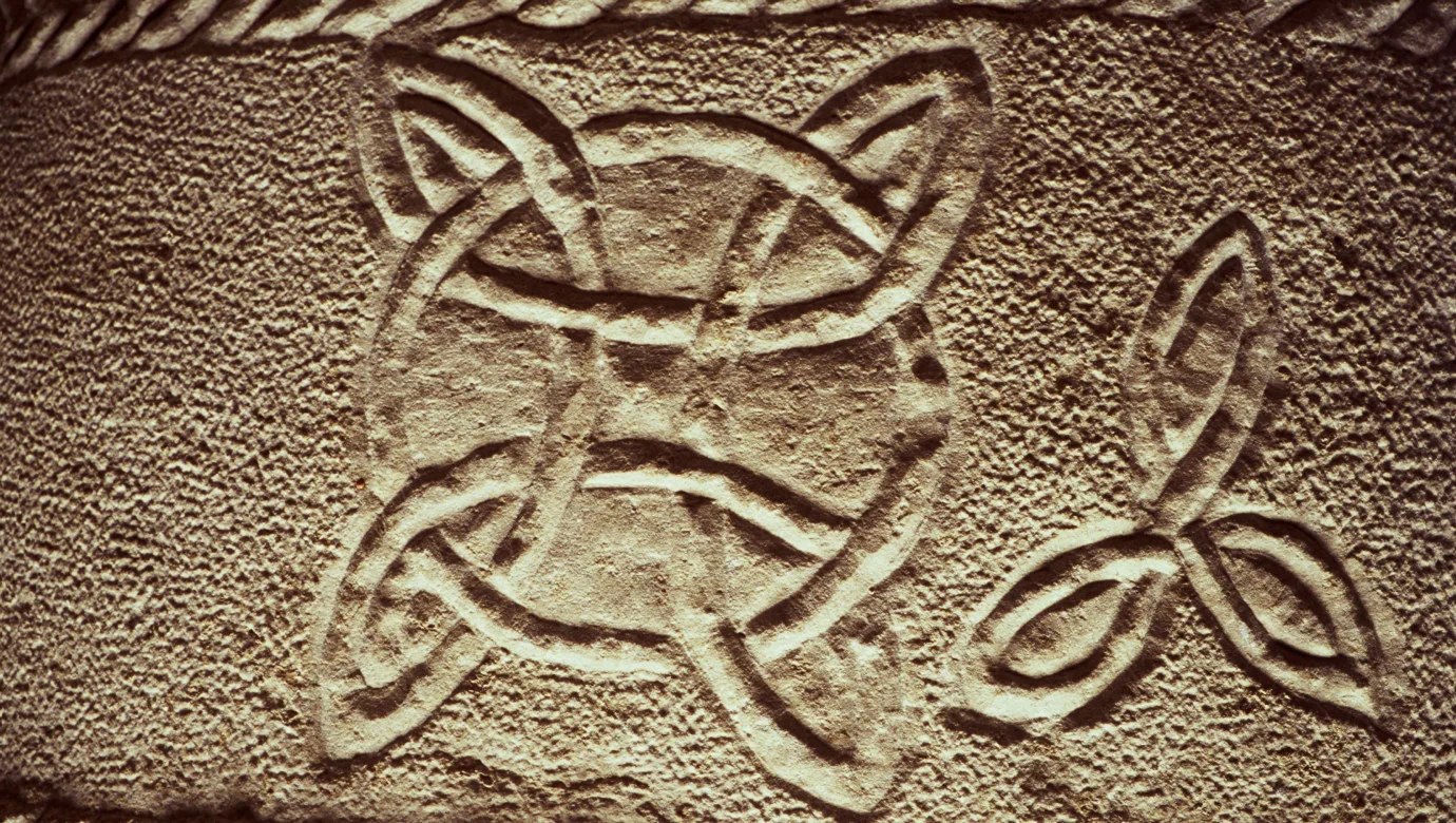 tetragram symbol carved in stone