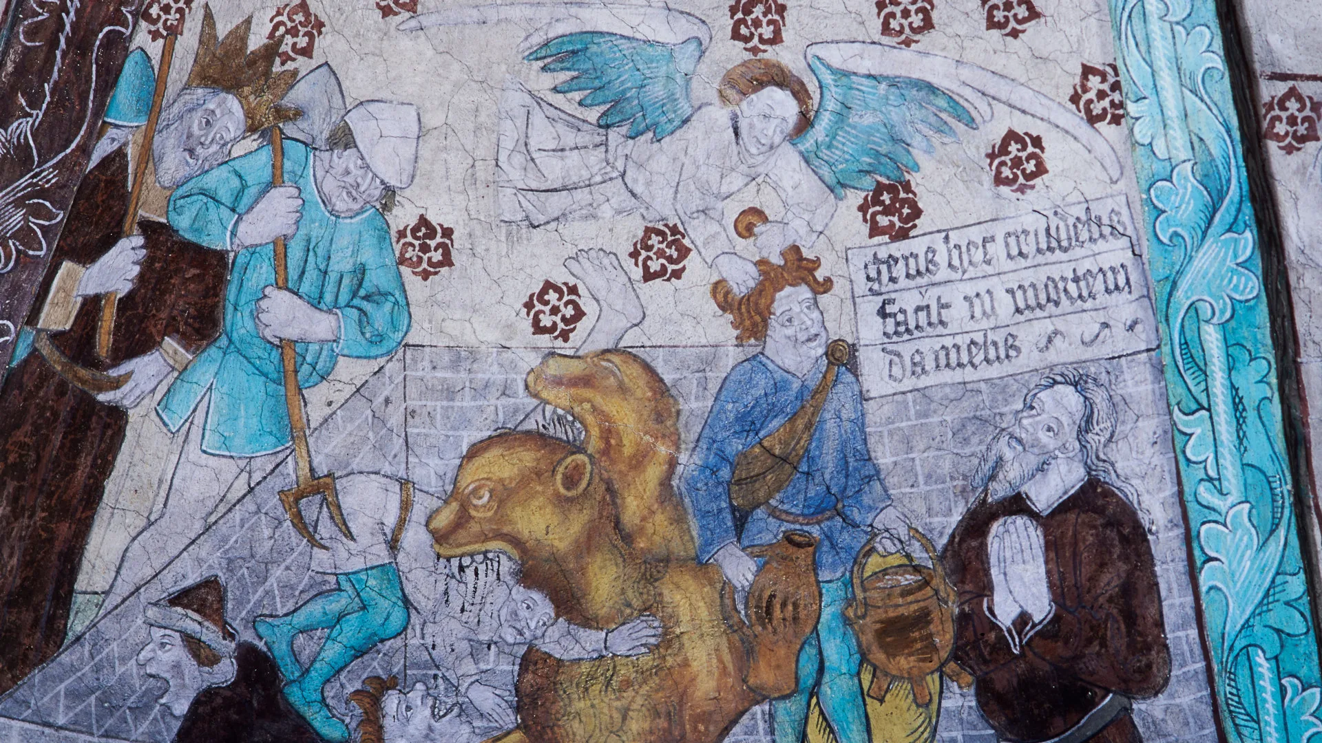 Personer, änglar och ett lejon