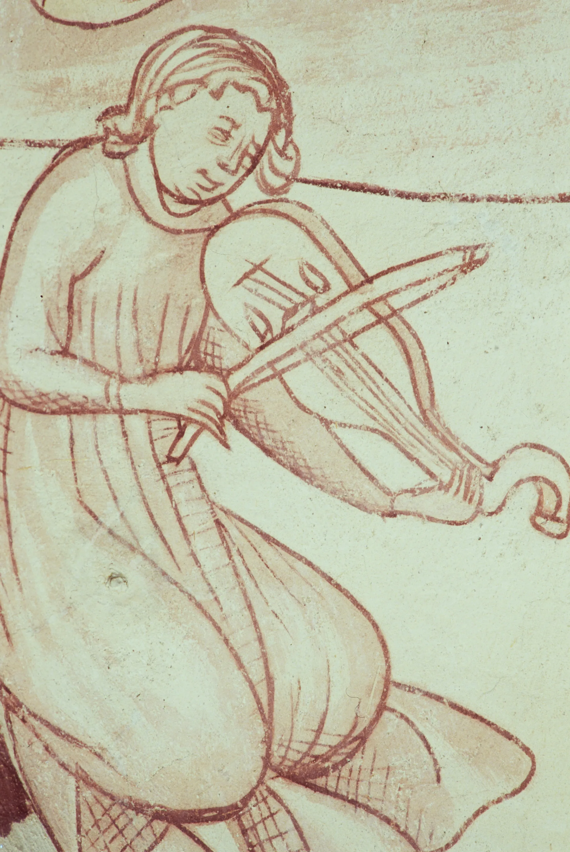 Painting of person playing an instrument