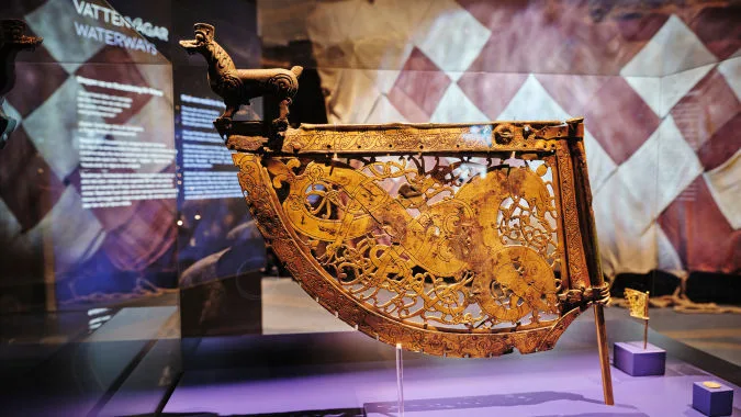 A gilded bronze weather vane.