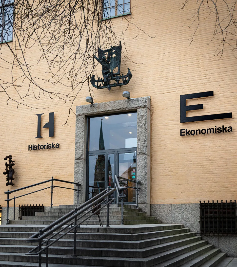 The entrance to the Swedish History Museum and the Economy Musuem.