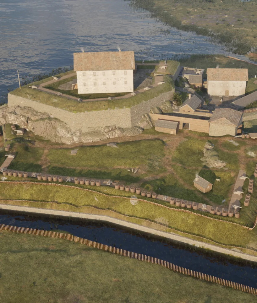 Digital reconstruction of the fortress.