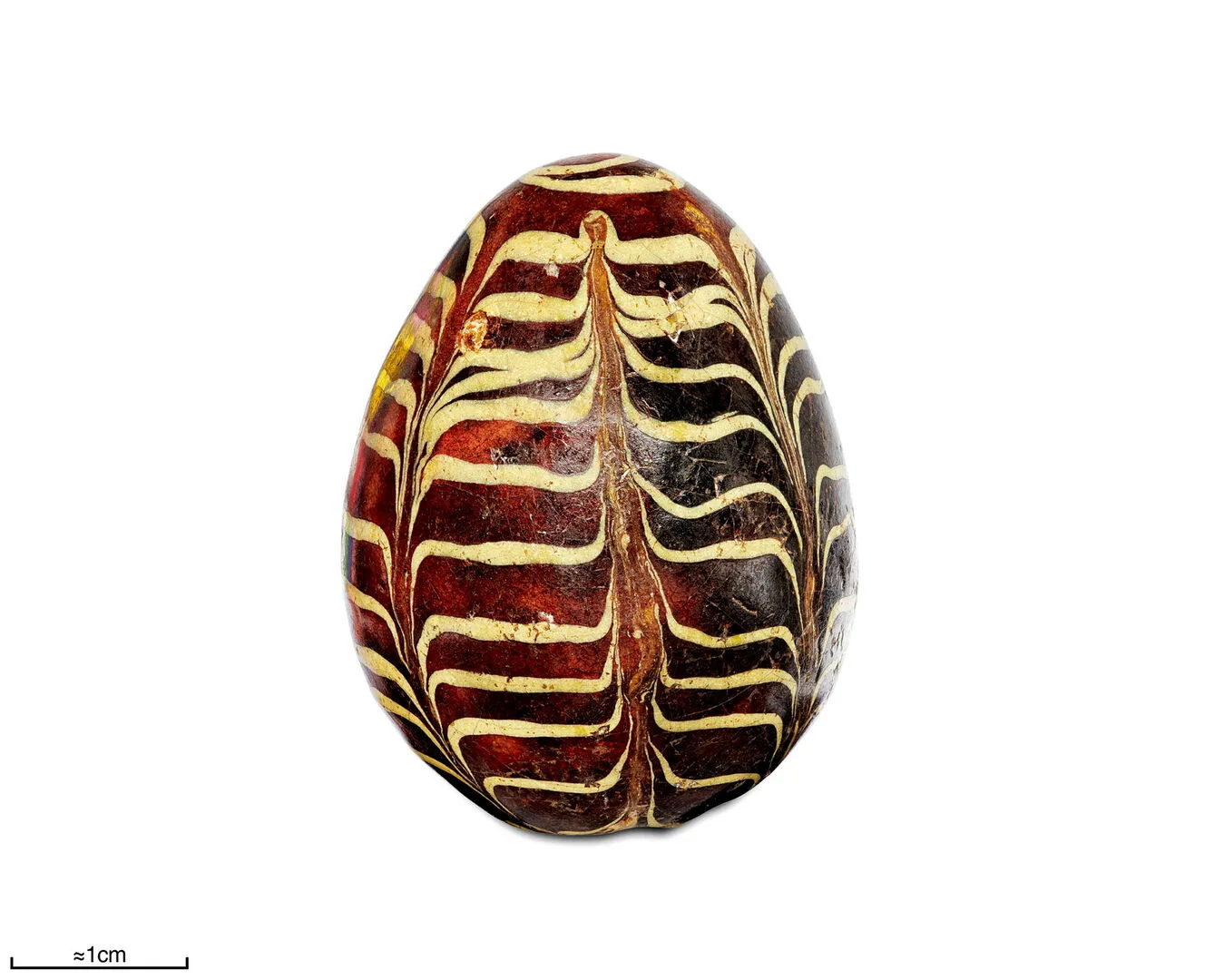 Red and golden decorated egg