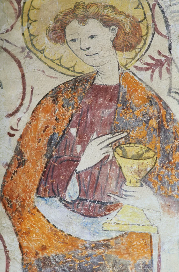 Painting of a man holding a golden cup