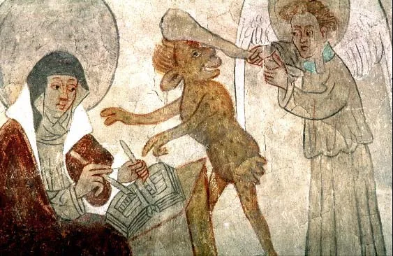 Medeltida väggmålning