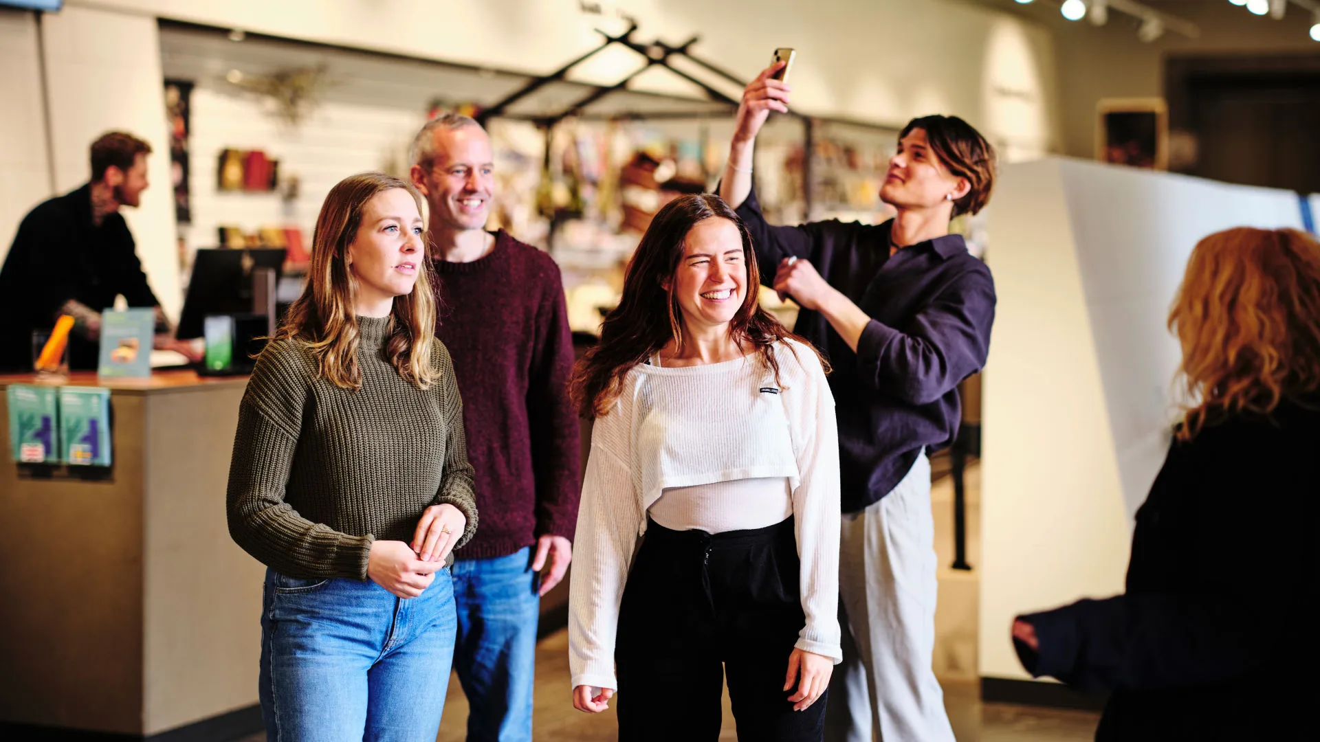 Visitors at the Swedish History Museum.