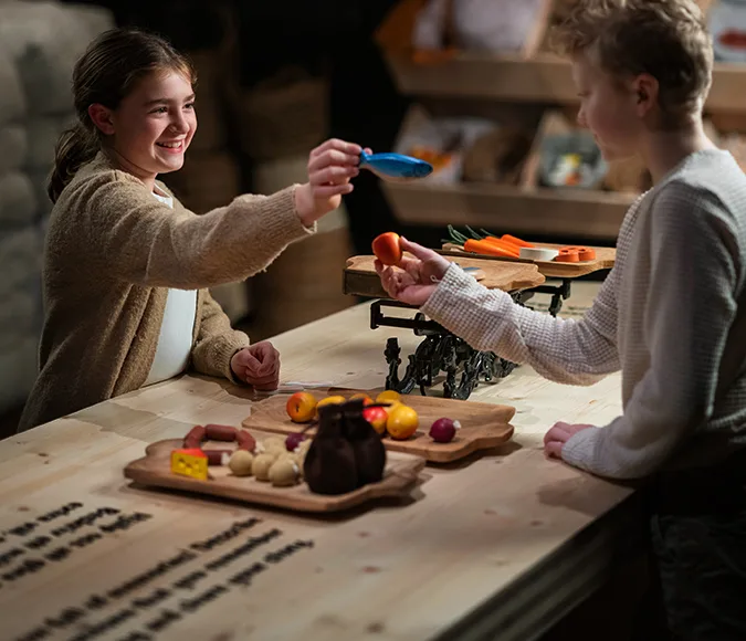 Two children playing