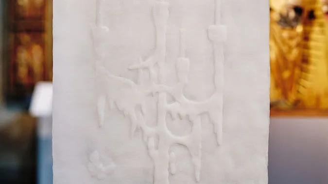 Konstverk gjord av vax