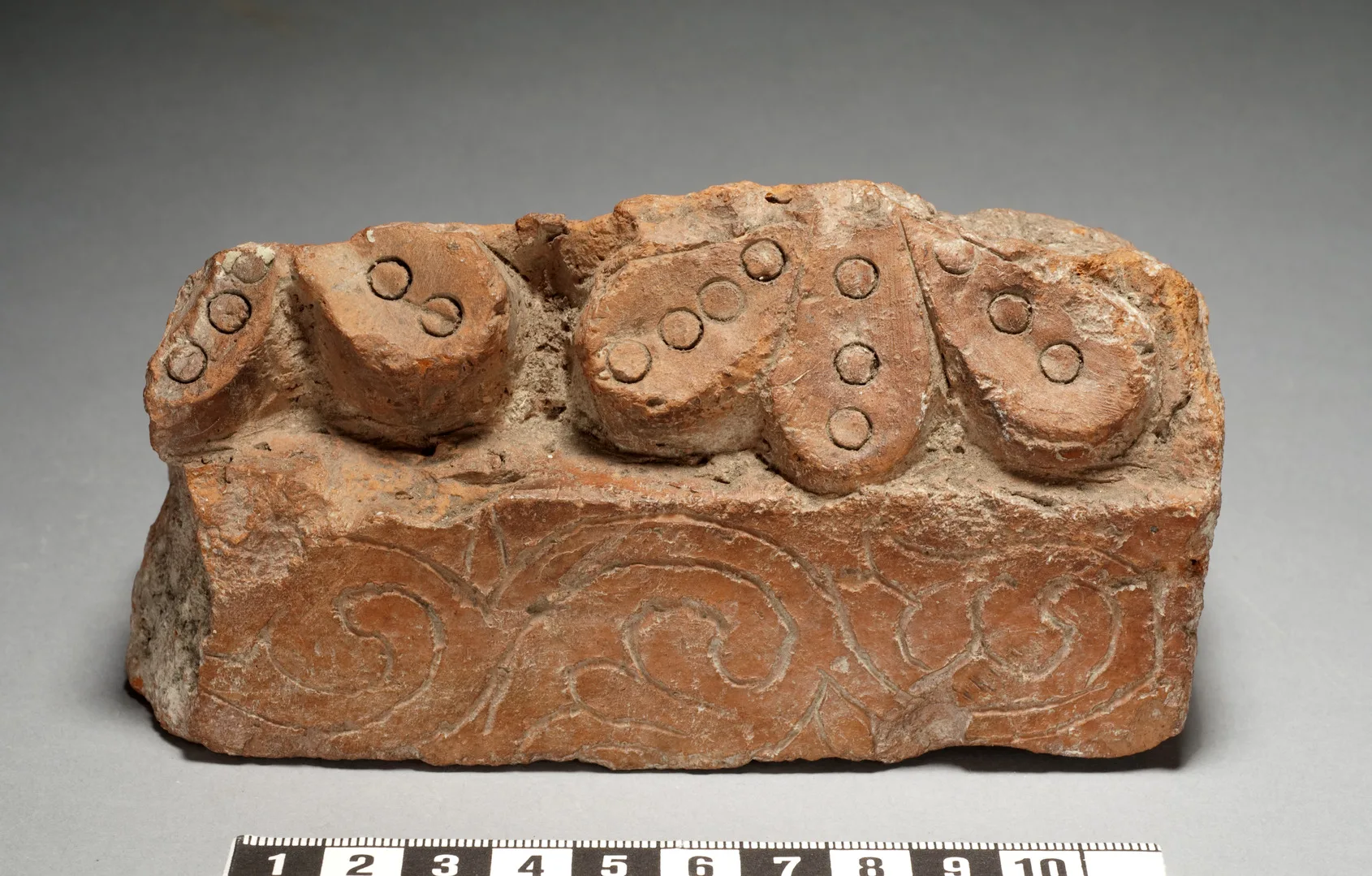 Ornamented red brick