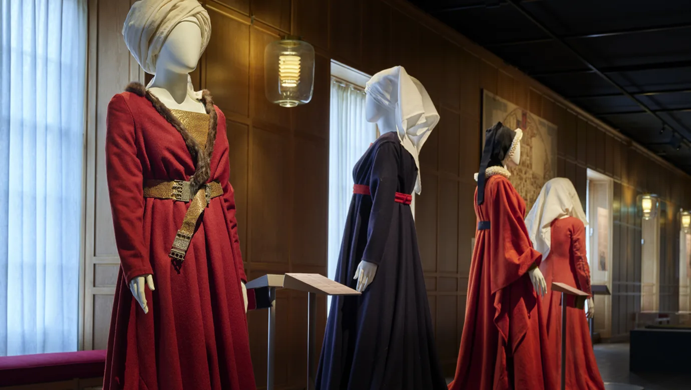 Modedockor i medeltida kläder