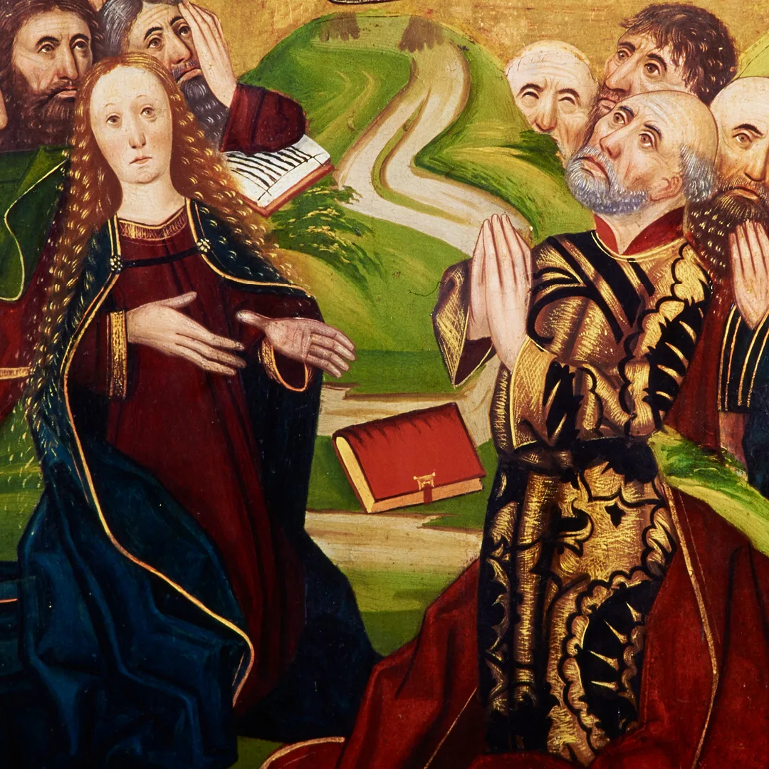 Scen från ett medeltida altarskåp